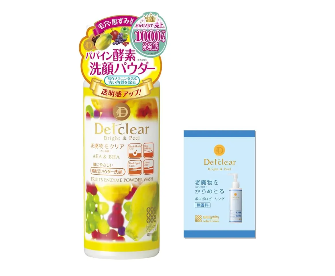 Bột tạo bọt rửa mặt enzyme kết hợp tẩy tế bài chết DET Clear Bright & Peel Fruit Enzyme Powder Wash