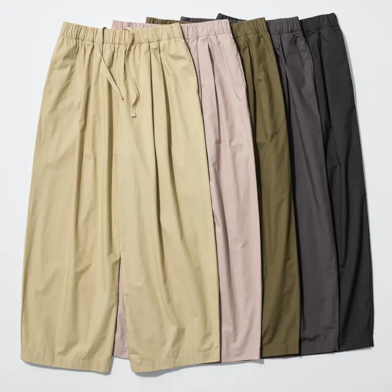UNIQLO - Quần cotton dáng rộng cạp chun thoải mái (MS 487589)