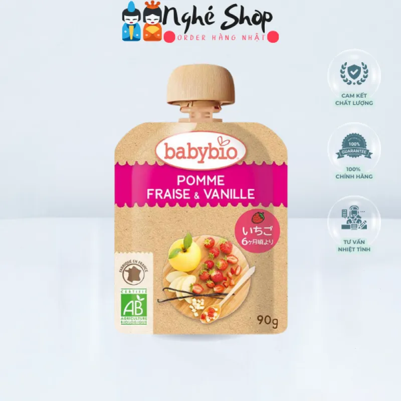 Babybio - Smoothie trái cây hữu cơ cho trẻ từ 6 tháng tuổi