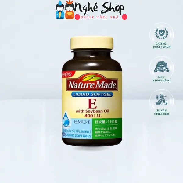 NATURE MADE- Viên uống bổ sung vitamin E 400 IU