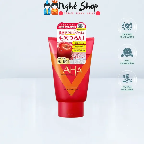 Gel rửa mặt AHA Vita - Red 120g