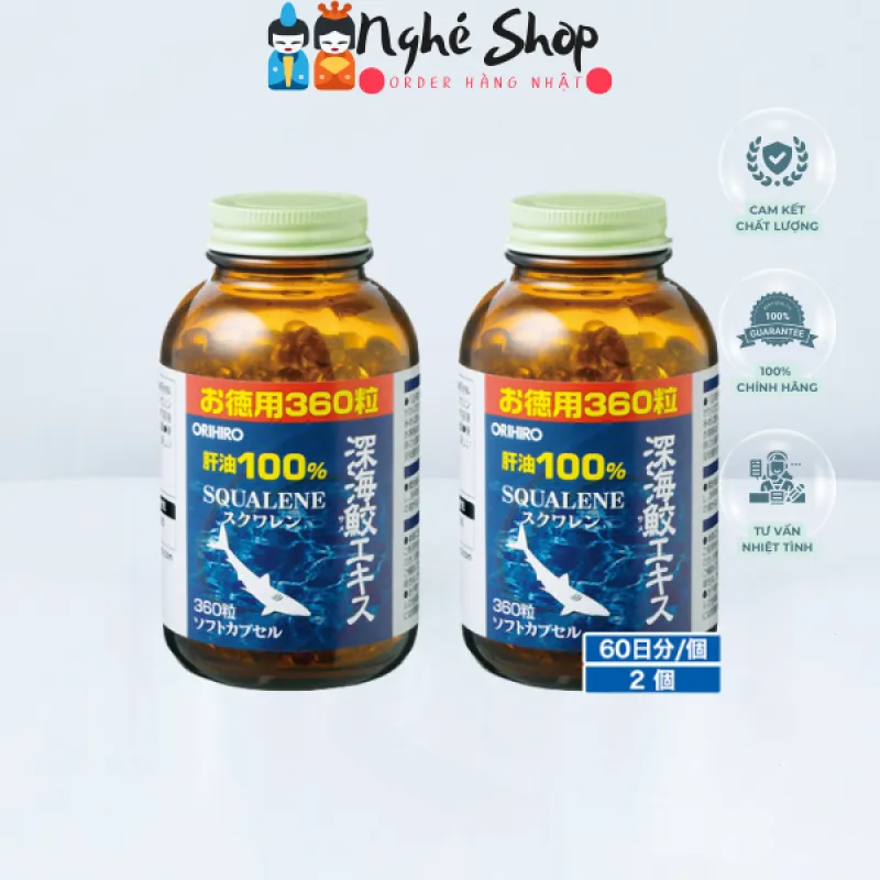 ORIHIRO-Dầu gan cá mập Squalene 360 viên