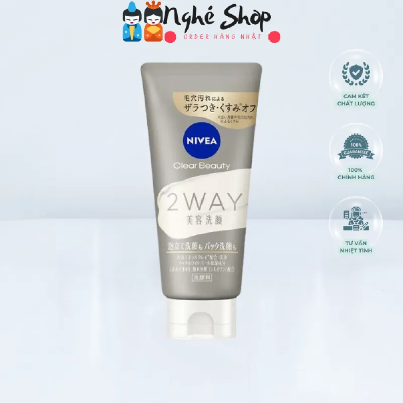 NIVEA - Sữa rửa mặt làm đẹp Nivea Clear Beauty 2WAY 120g