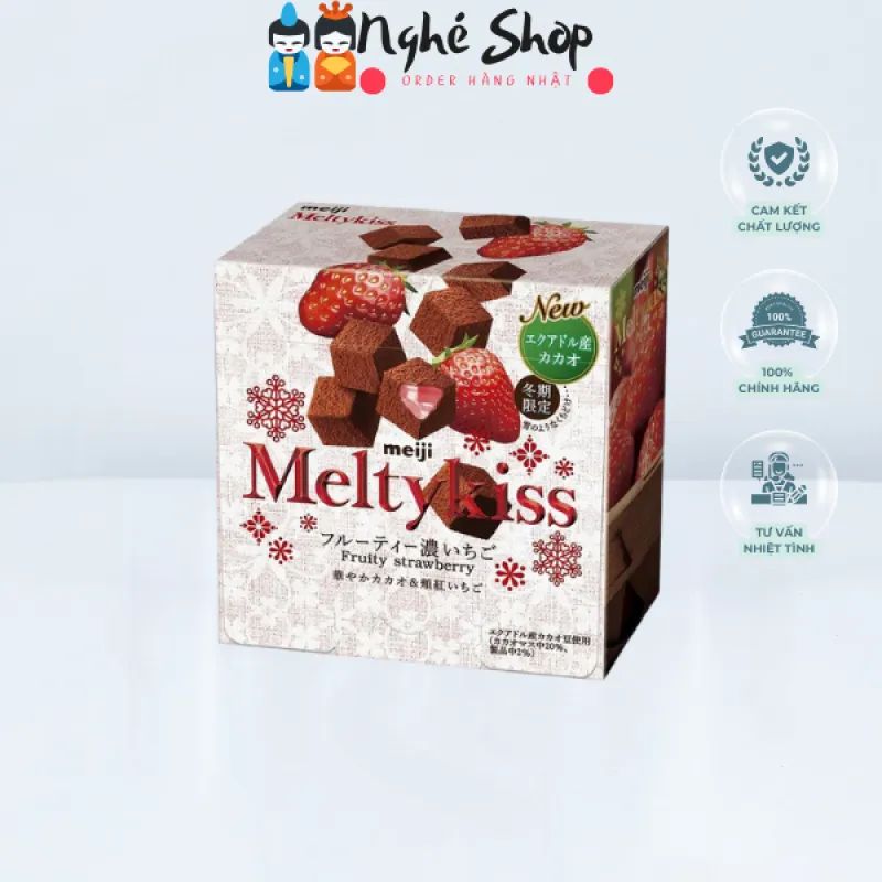 MEIJI - Socola tươi Meltykiss vị dâu