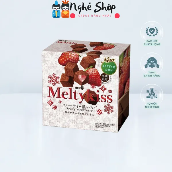 MEIJI - Socola tươi Meltykiss vị dâu