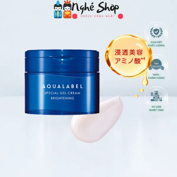 SHISEIDO- Kem dưỡng trắng Shiseido Aqua Label Special White Gel Cream 90g xanh dương