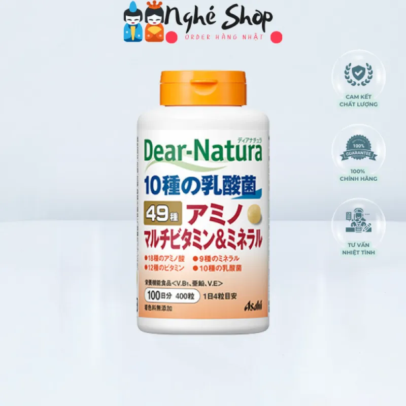 DEAR NATURA - Viên uống tổng hợp 49 Amino, Vitamin, Latic DEAR-NATURA 50 ngày