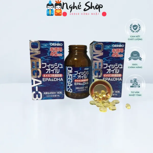 ORIHIRO - Dầu cá Omega-3 180 viên