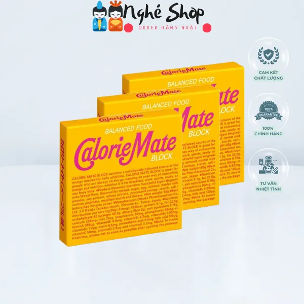 Bánh dinh dưỡng cân bằng hỗ trợ ăn kiêng Calorie Mate Block vị Maple