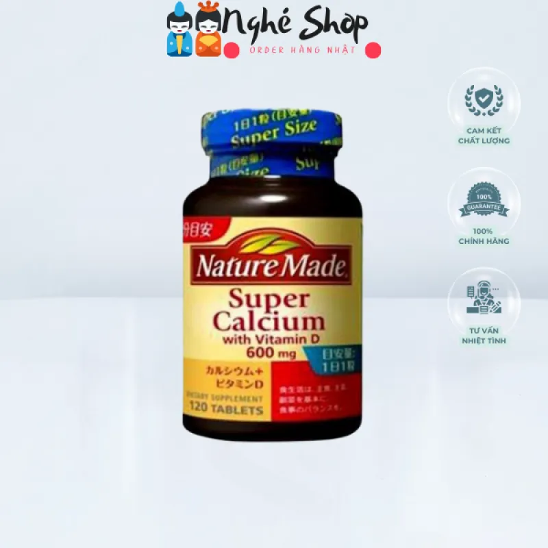 NATURE MADE- Viên uống bổ sung Ca vitamin D Super Calcium