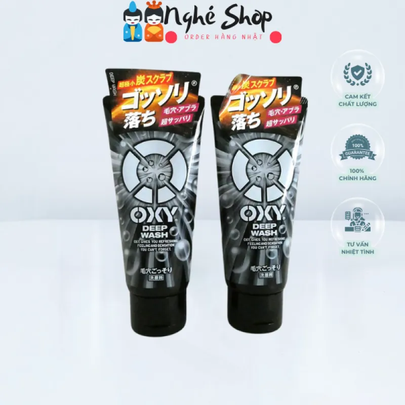 ROHTO- Sữa rửa mặt làm sạch sâu dành cho nam Rohto Oxy Deep Wash 130g