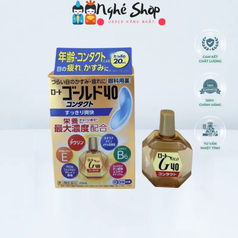 ROHTO- Thuốc nhỏ mắt ROHTO GOLD 40 MILD 20ml