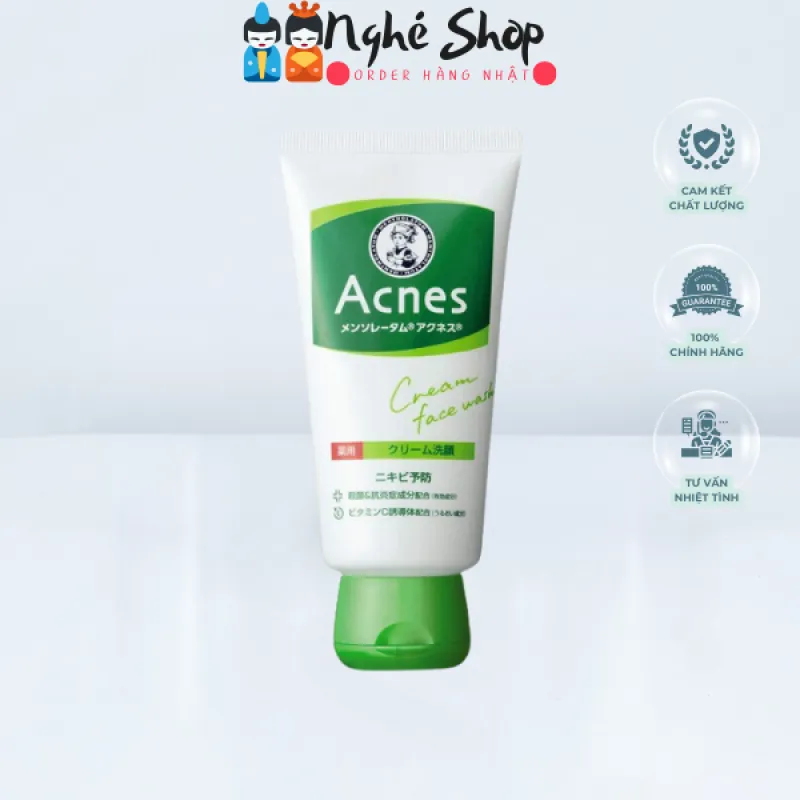 Mentholatum Acnes - Sữa rửa mặt chuyên sâu ngăn ngừa mụn Cream