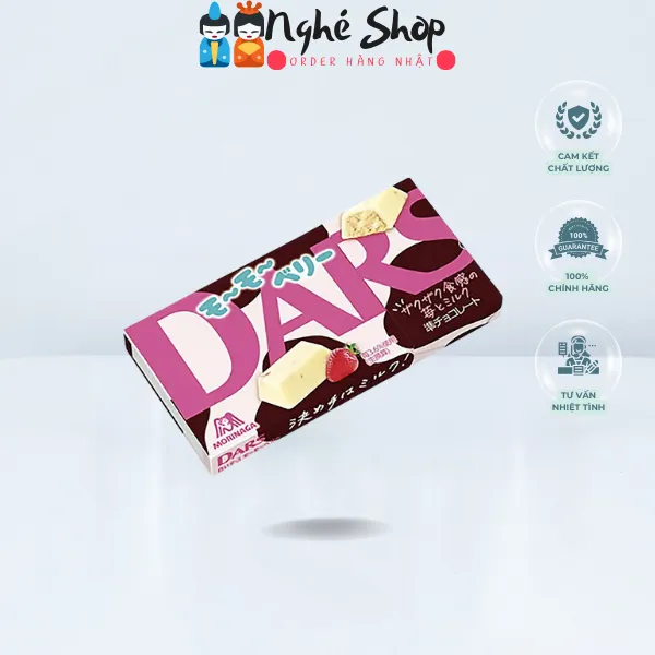 MORINAGA - Socola DARS vị dâu  Momo Berry Chocolate