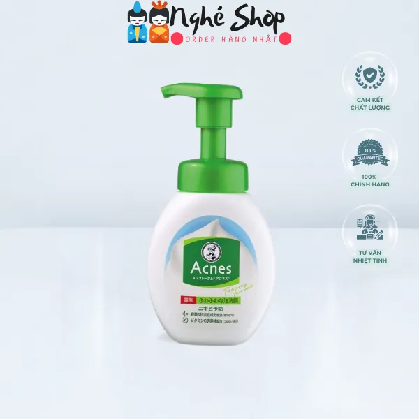 Mentholatum Acnes - Sữa rửa mặt chuyên sâu ngăn ngừa mụn Foam