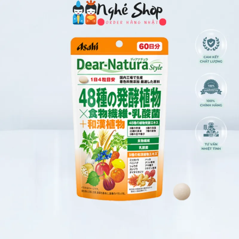 DEAR NATURA - Viên uống rau củ quả 48 loại thực vật lên men