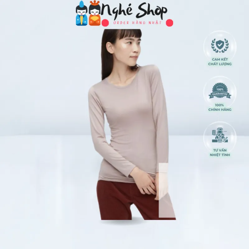 UNIQLO - Áo giữ nhiệt nữ màu beige size S