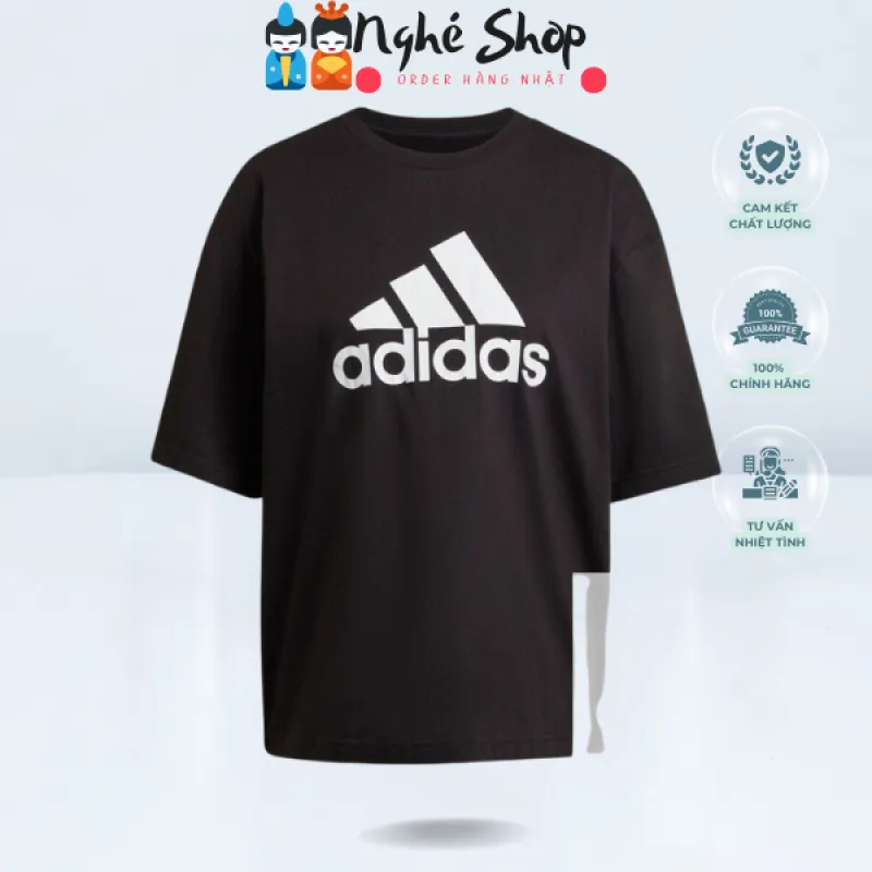 ADIDAS - Áo thun ngắn tay đen ADIDAS nữ HK0504