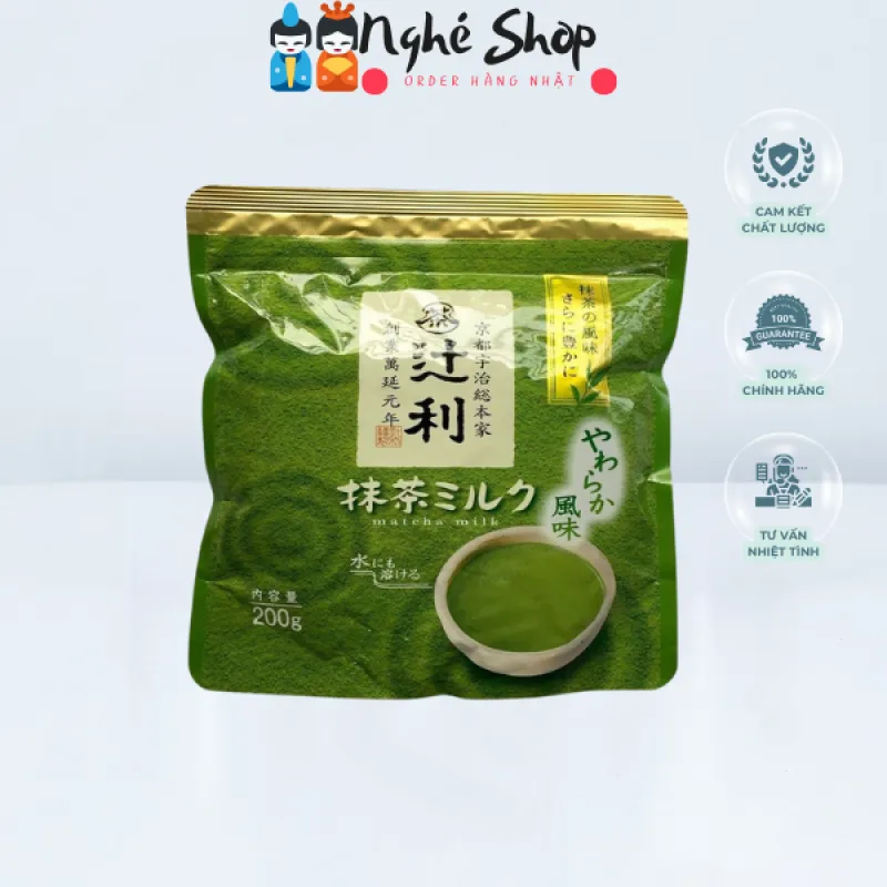 Bột trà sữa trà xanh Tsuriji Kataoka Matcha Milk 190g