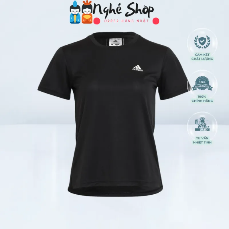 ADIDAS - Áo thun nữ ngắn tay Adidas AEROREADY Designed 2 Move 3-Stripes Sport Tee màu đen