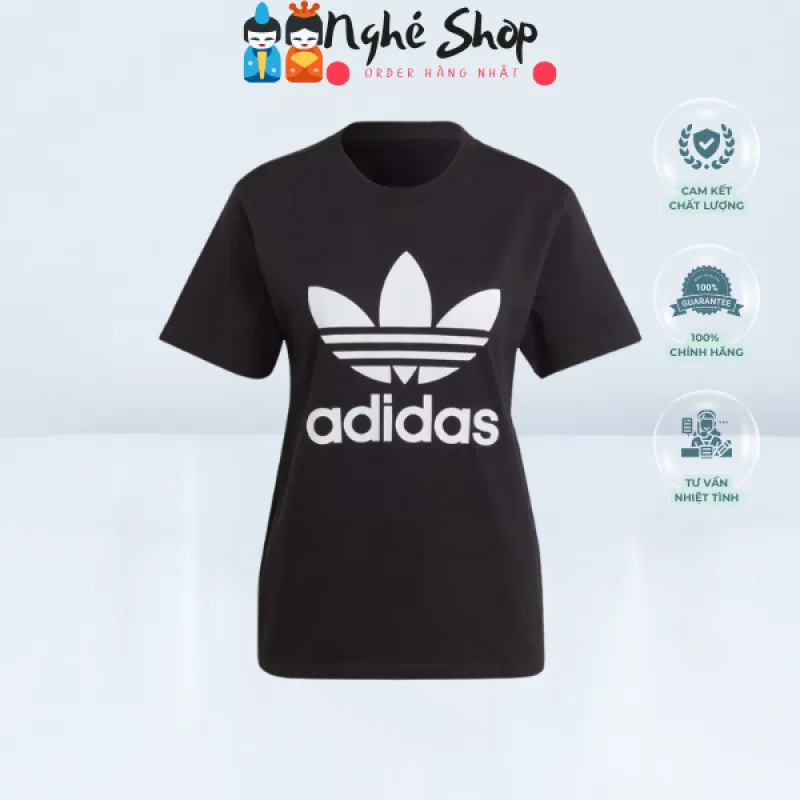 ADIDAS - Áo thun nữ cổ điển Adicolor IK4035 màu đen size M