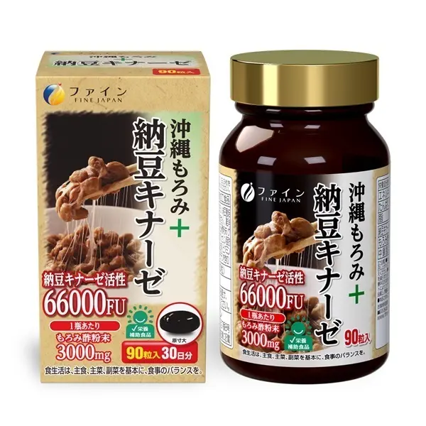 FINE JAPAN - Viên uống phòng ngừa tai biến Okinawa Moromi Natto Kinaze 66000fu