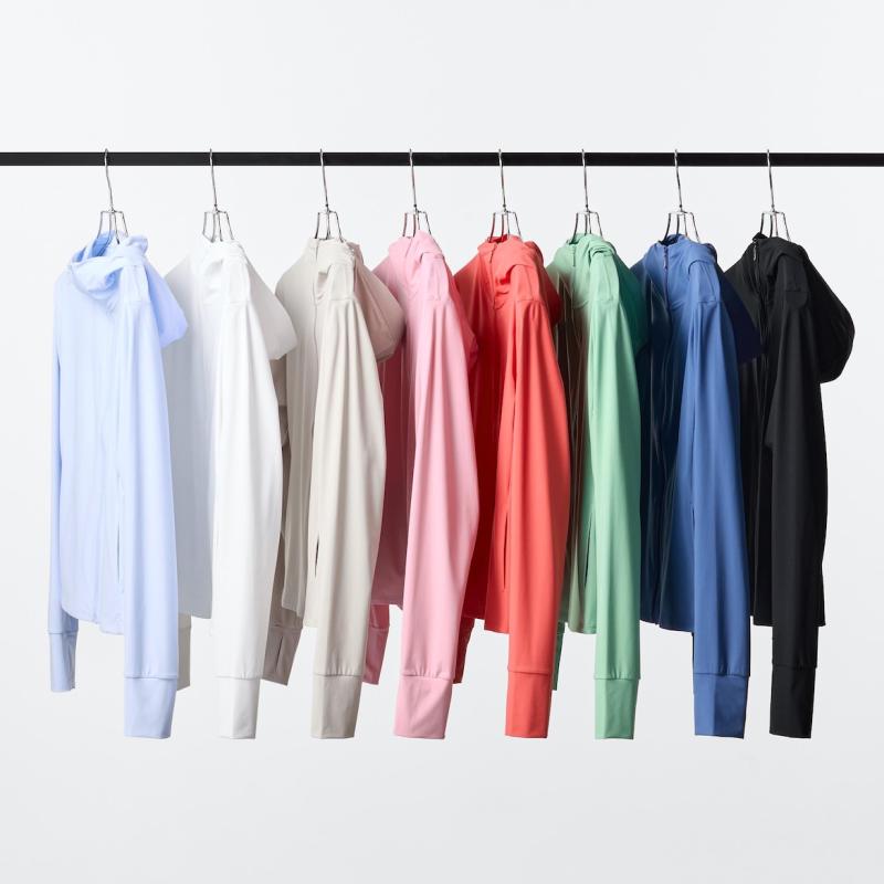 UNIQLO - Áo chống nắng kéo khoá có vành mũ Ultra Stretch AIRism UV Protection Full-Zip Hoodie