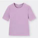 GU - Áo phông nữ vải gân cotton va polyester chống nhăn