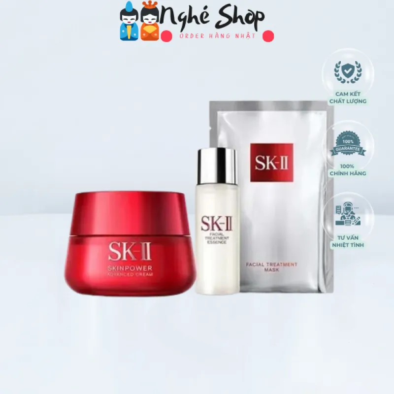 SKII - Set dưỡng da chống lão hoá Skin Power Advanced Airy Cream 50g