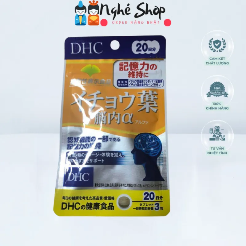 DHC - Viên uống bổ não Ginkgo Biloba Alpha