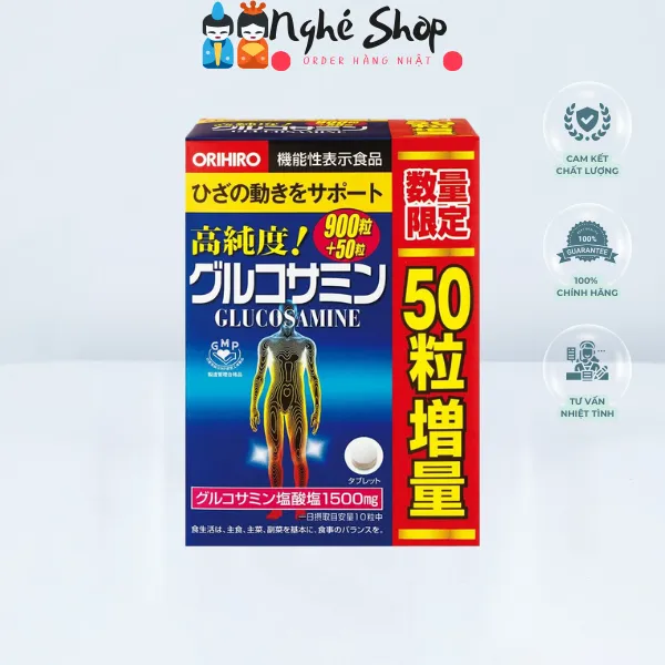 ORIHIRO - Viên uống bổ xương khớp Glucosamine 950 viên